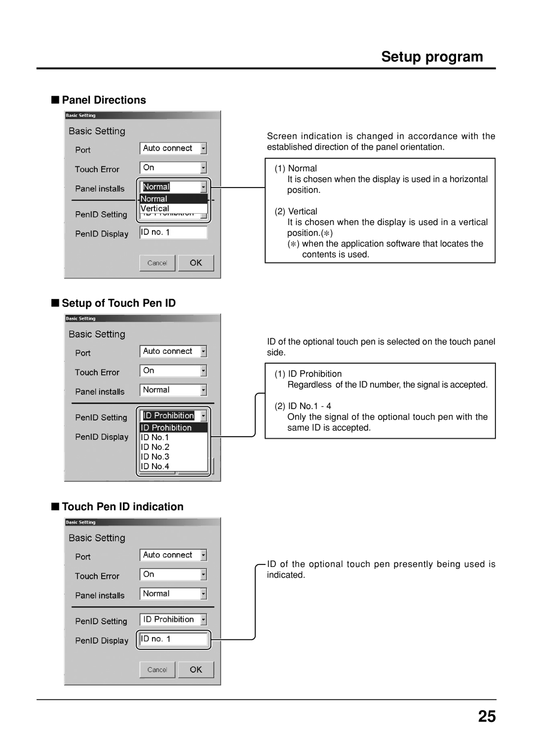 Panasonic TY-TP42P6-S, TY-TP50P6-S manual Touch Pen ID indication 