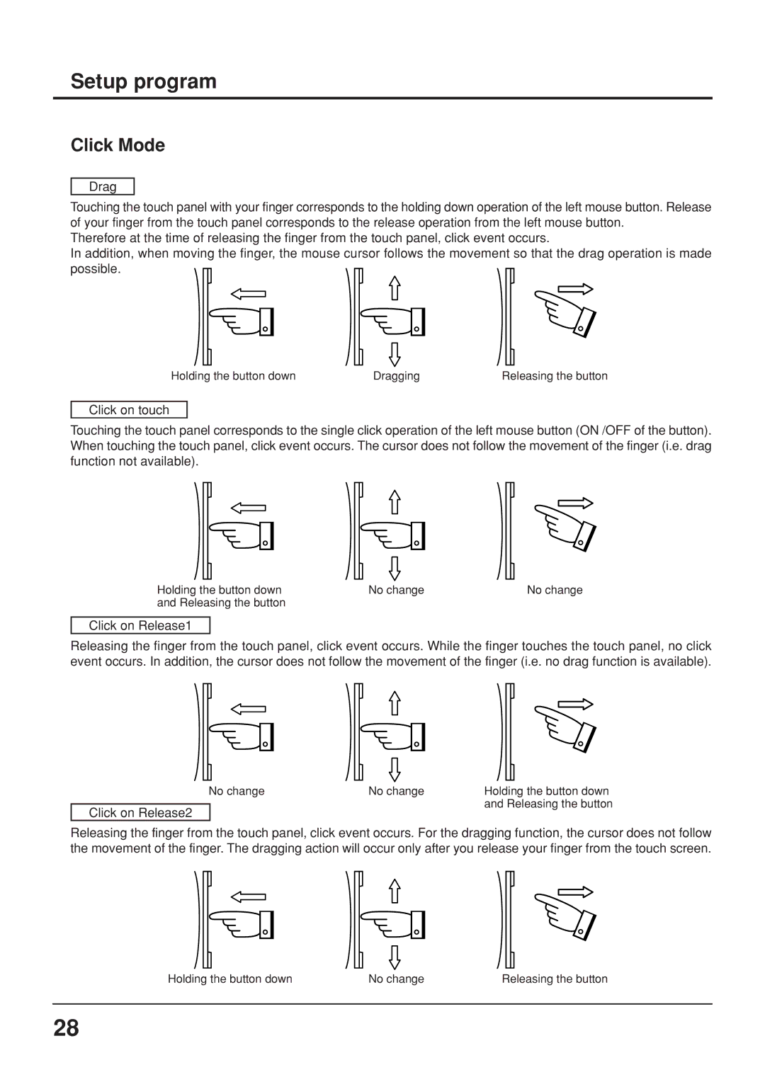 Panasonic TY-TP50P6-S, TY-TP42P6-S manual Click Mode 