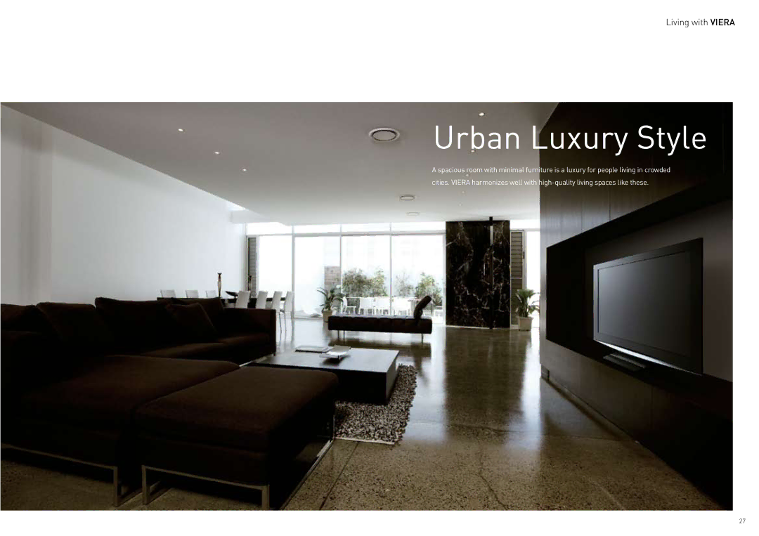 Panasonic TY-WK42PR4W manual Urban Luxury Style 