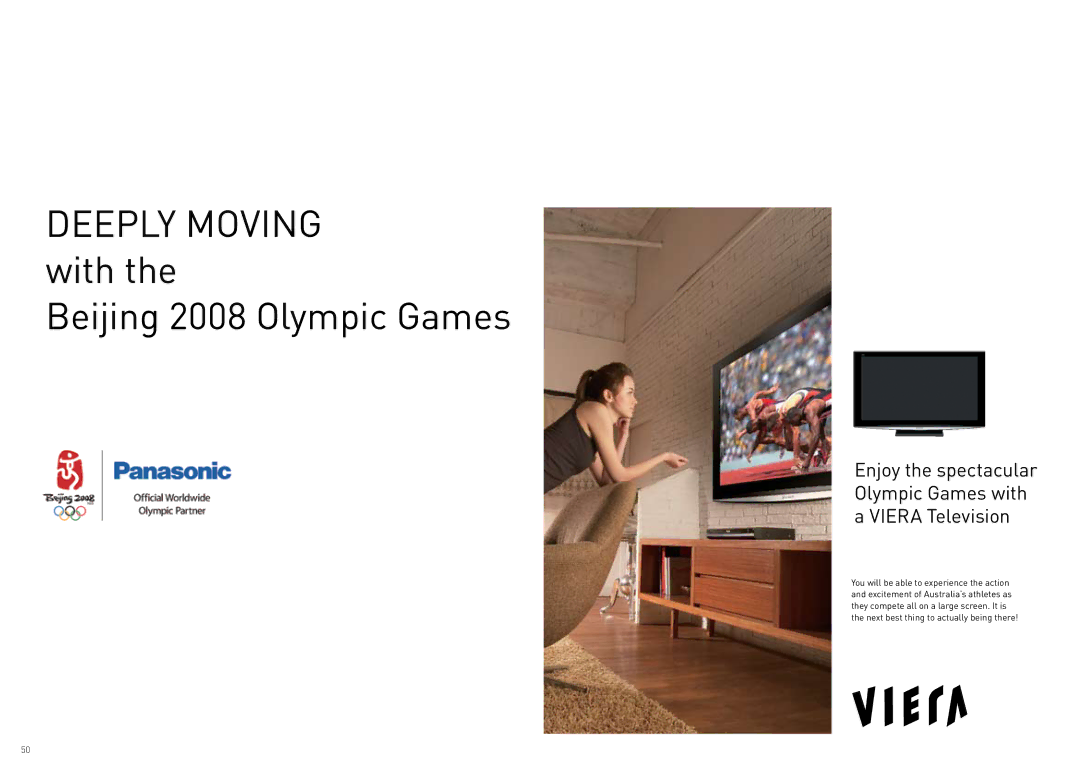 Panasonic TY-WK42PR4W manual Beijing 2008 Olympic Games 