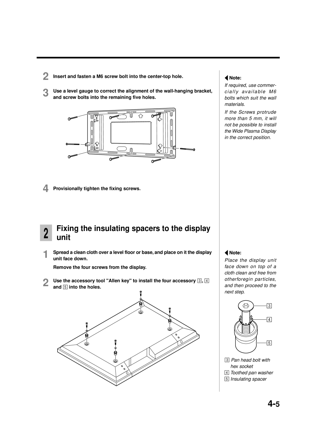 Panasonic TY-ST42PF3, TY-WK42PV1, TY-WK42PR1, TY-ST42PT3S manual Unit, Remove the four screws from the display, Into the holes 