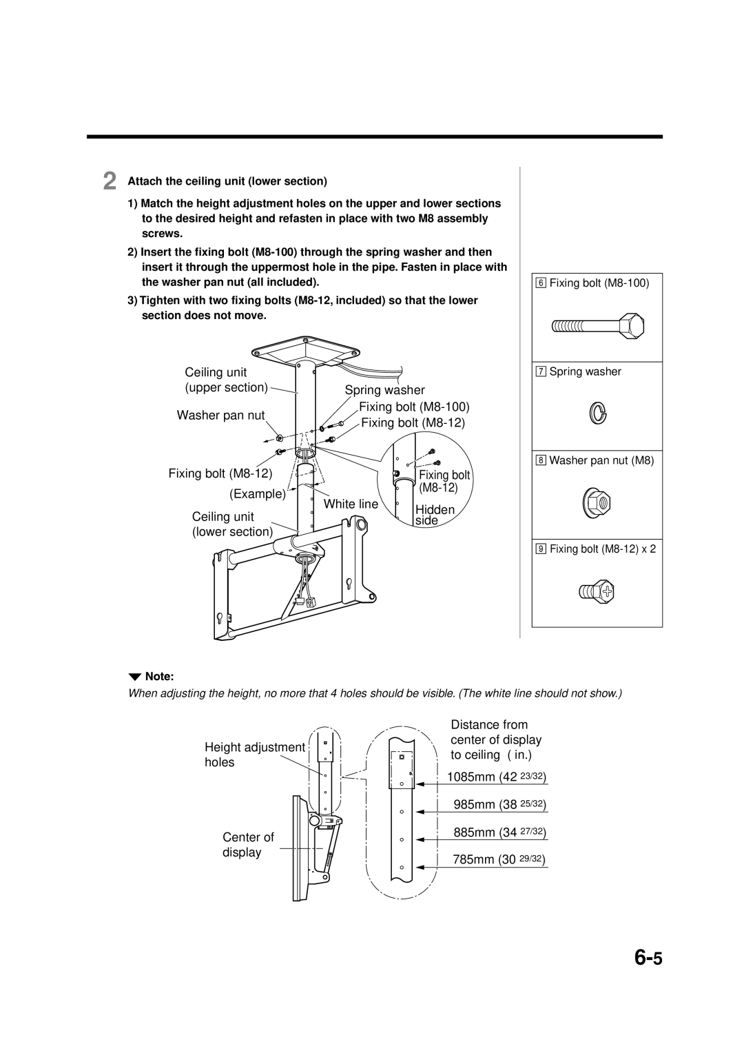 Panasonic TY-ST42PW1, TY-WK42PV1, TY-WK42PR1, TY-ST42PT3S, TY-ST42PT3K, TY-CE42PS1, TY-ST42PF3 manual White line Hidden Side 