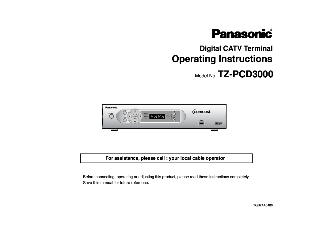 Panasonic manual Digital CATV Terminal, Operating Instructions, Model No. TZ-PCD3000 
