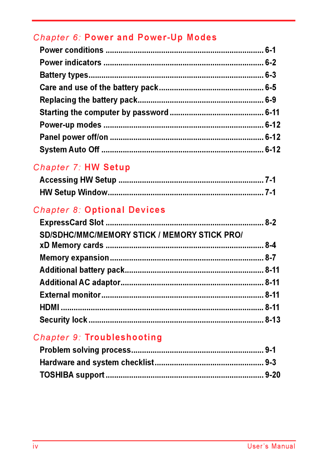 Panasonic U500D user manual Accessing HW Setup HW Setup Window, ExpressCard Slot, Security lock 