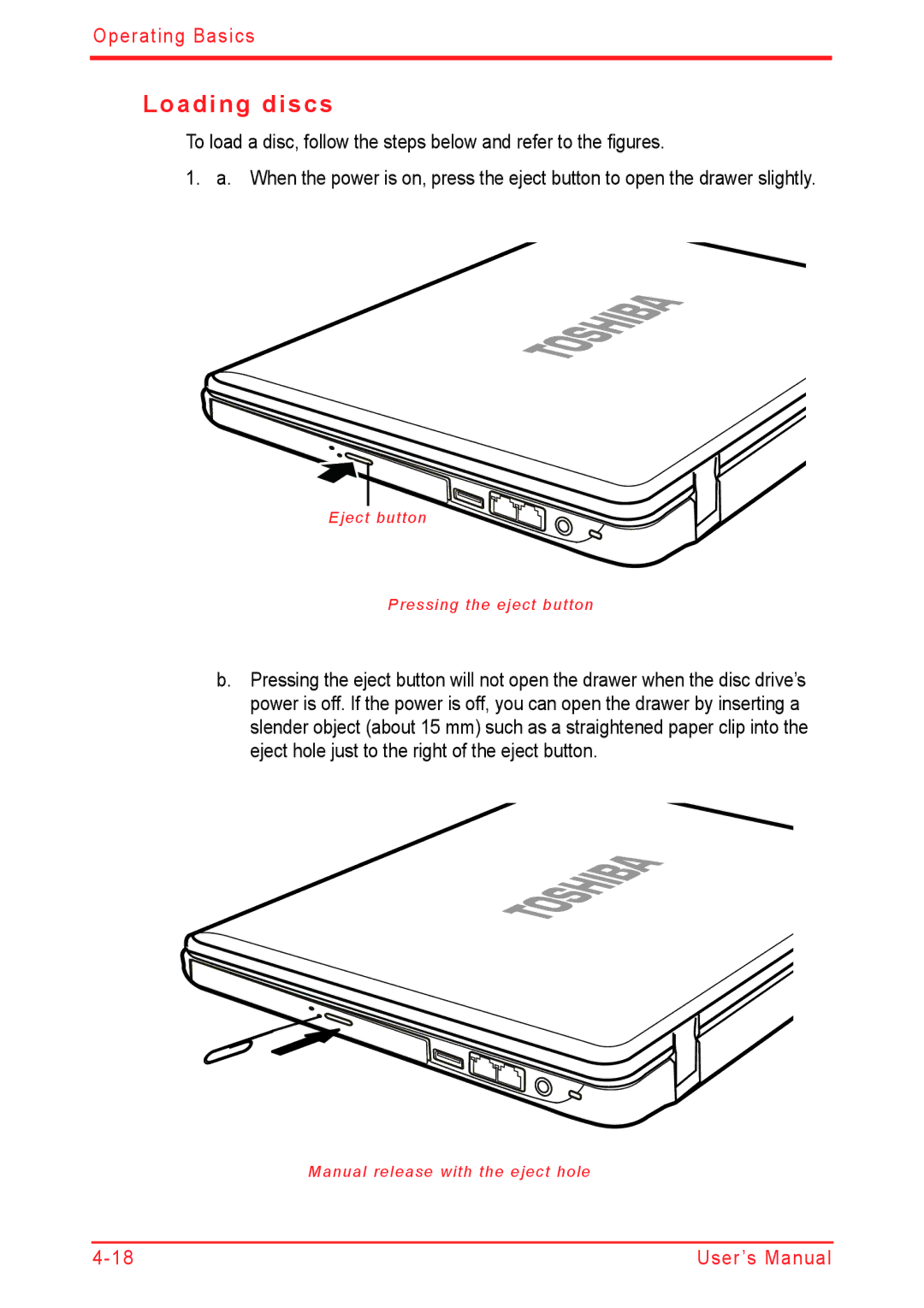 Panasonic U500D user manual Loading discs 