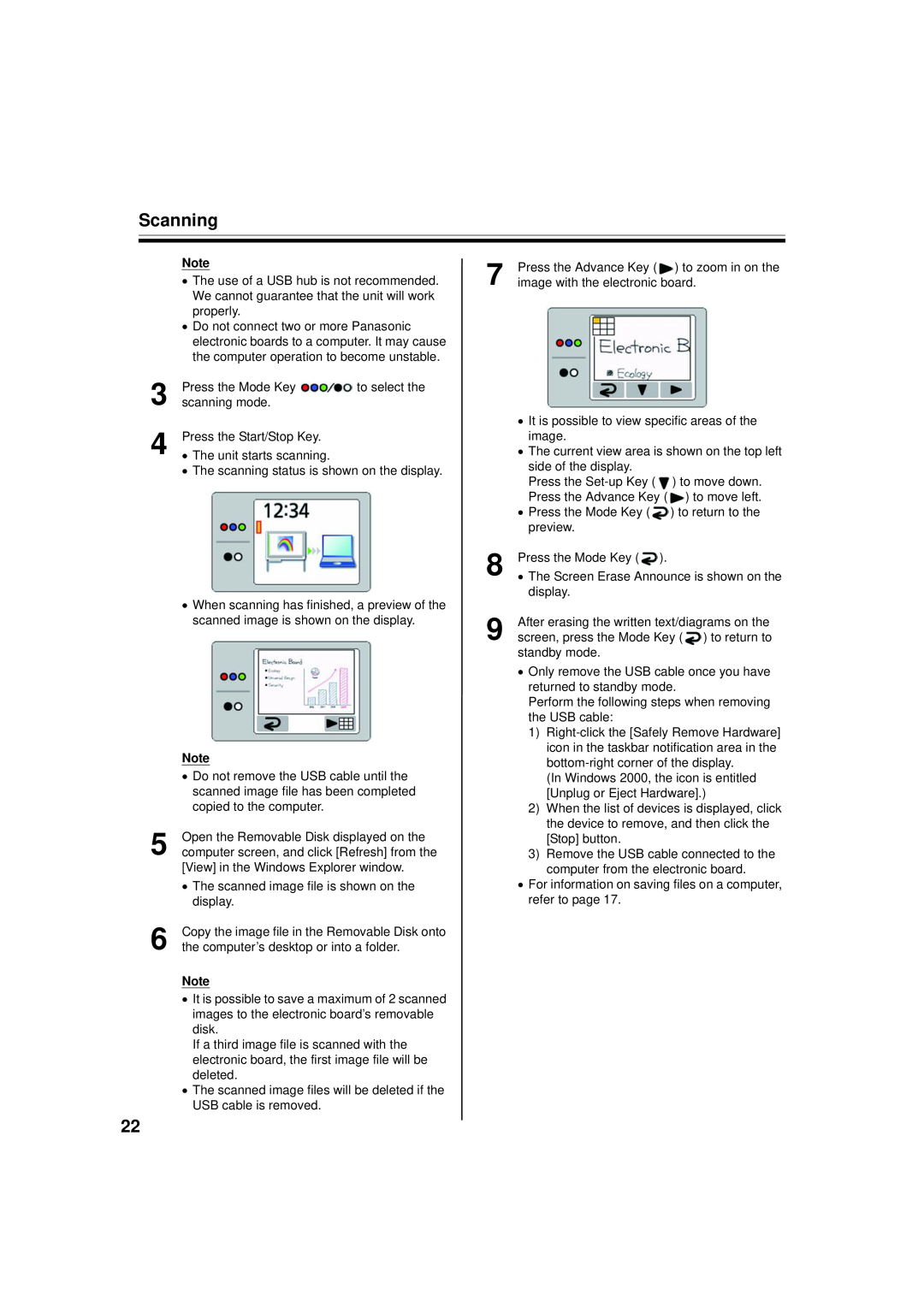 Panasonic UB-5838C, UB-5338C operating instructions Scanning 