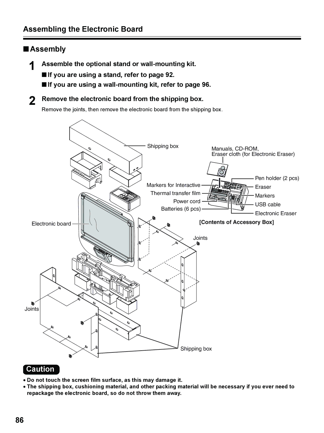 Panasonic UB-8325 operating instructions Assembling the Electronic Board Assembly 