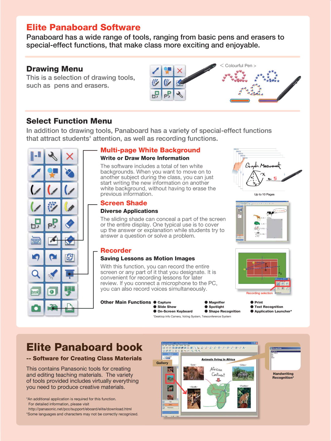 Panasonic UB-T880W manual Elite Panaboard Software, Other Main Functions Capture 