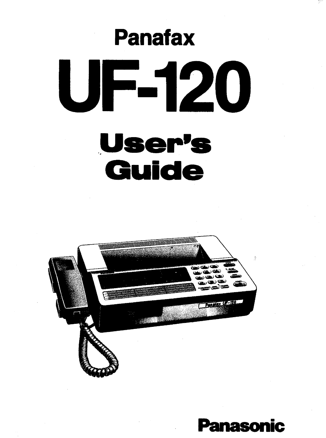 Panasonic UF-120 manual 