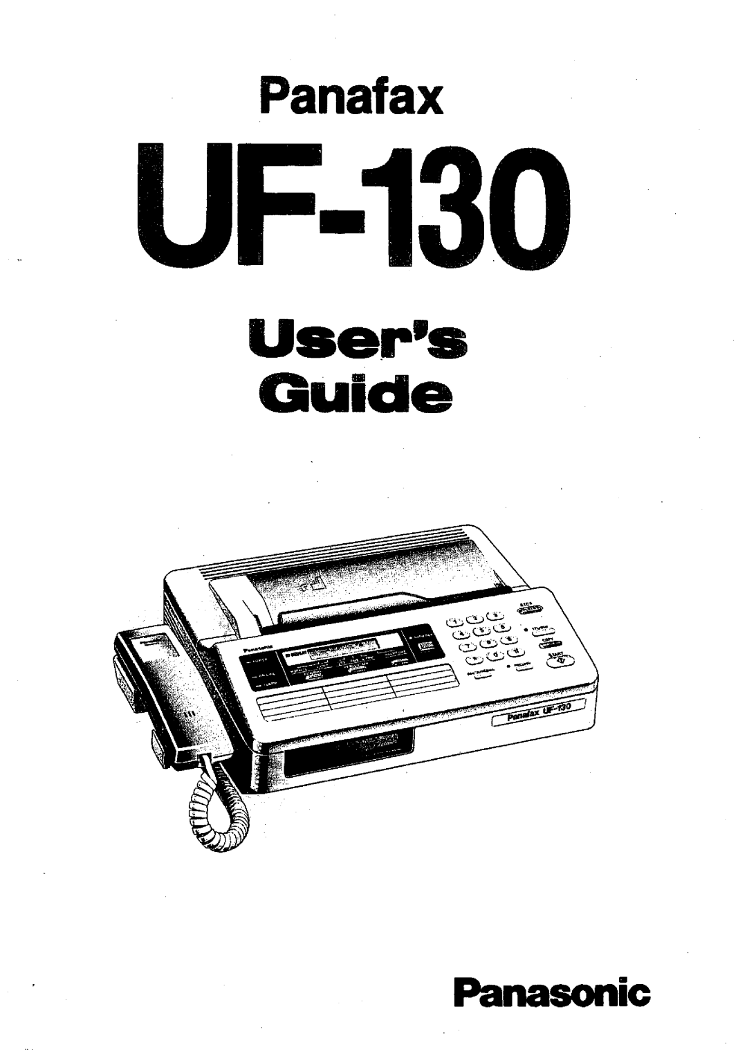 Panasonic UF-130 manual 