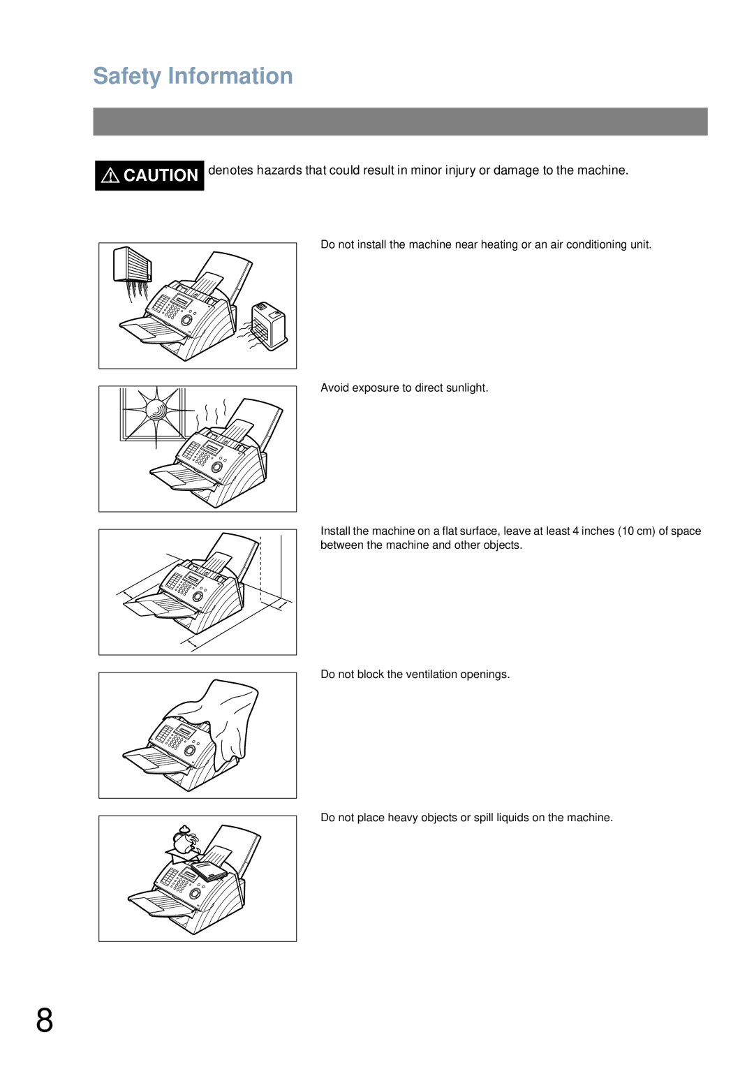 Panasonic UF-4100 manual Safety Information 