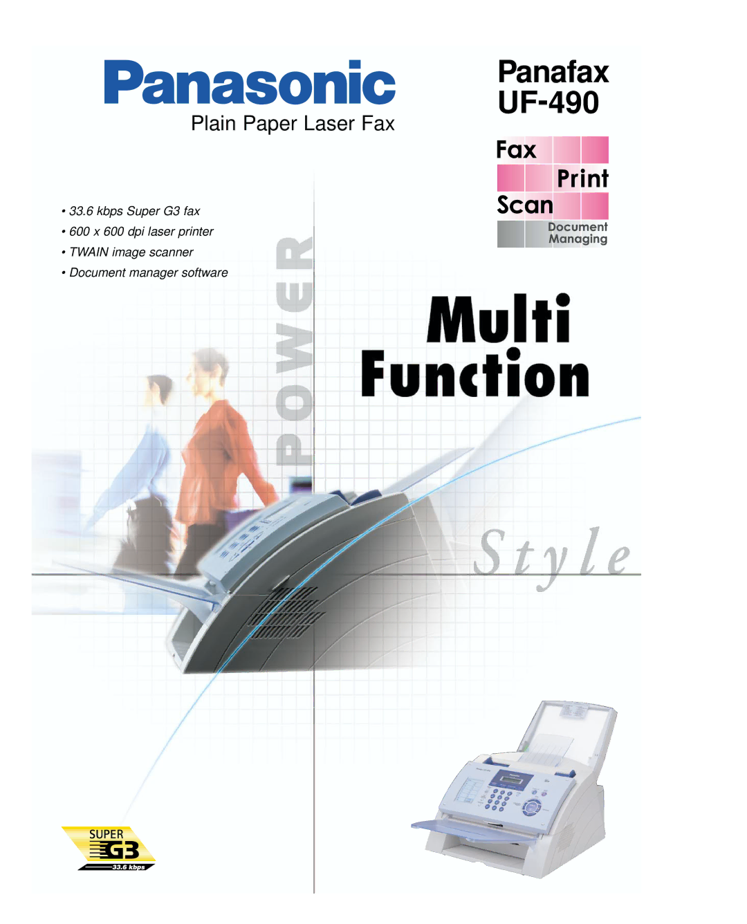 Panasonic manual Panafax UF-490 