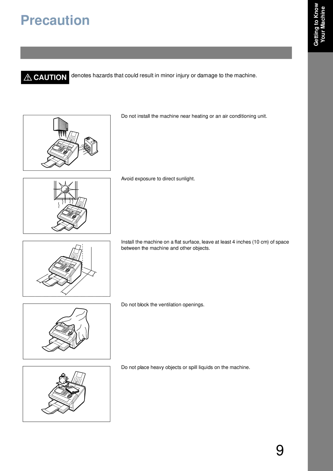 Panasonic UF-6000 appendix Precaution 