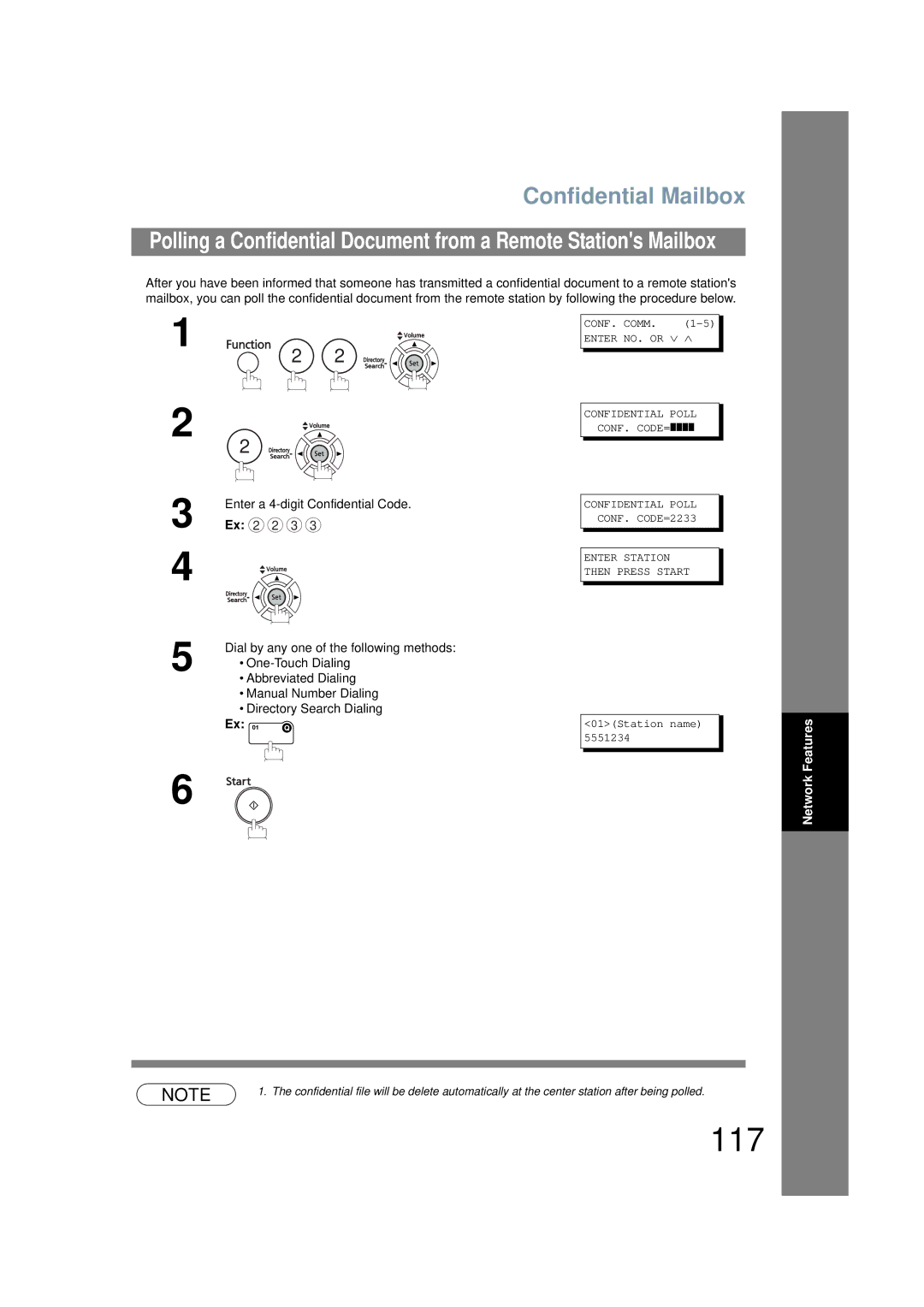 Panasonic UF-6200 operating instructions 117 