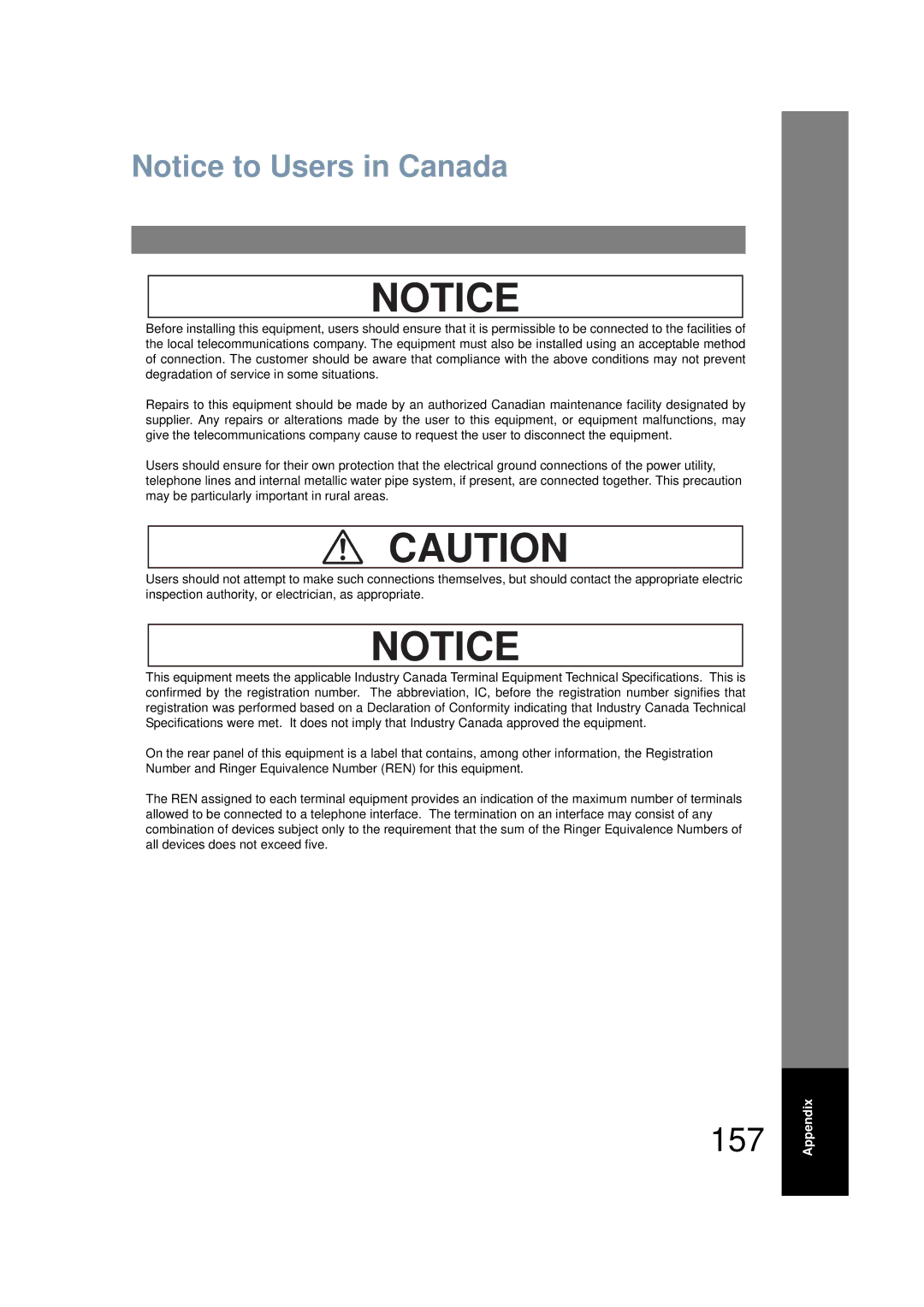 Panasonic UF-6200 operating instructions 157 