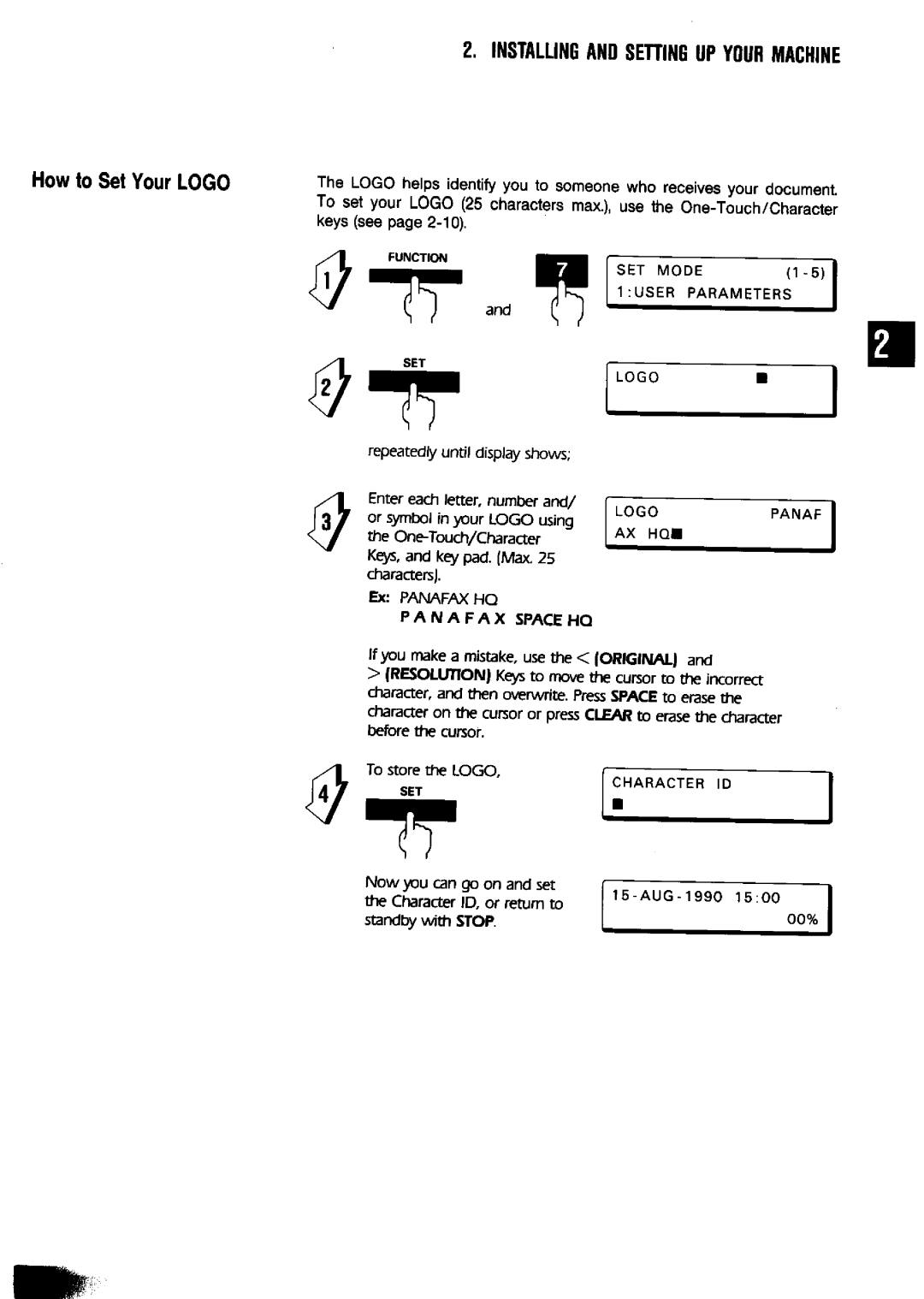 Panasonic UF-650 manual 