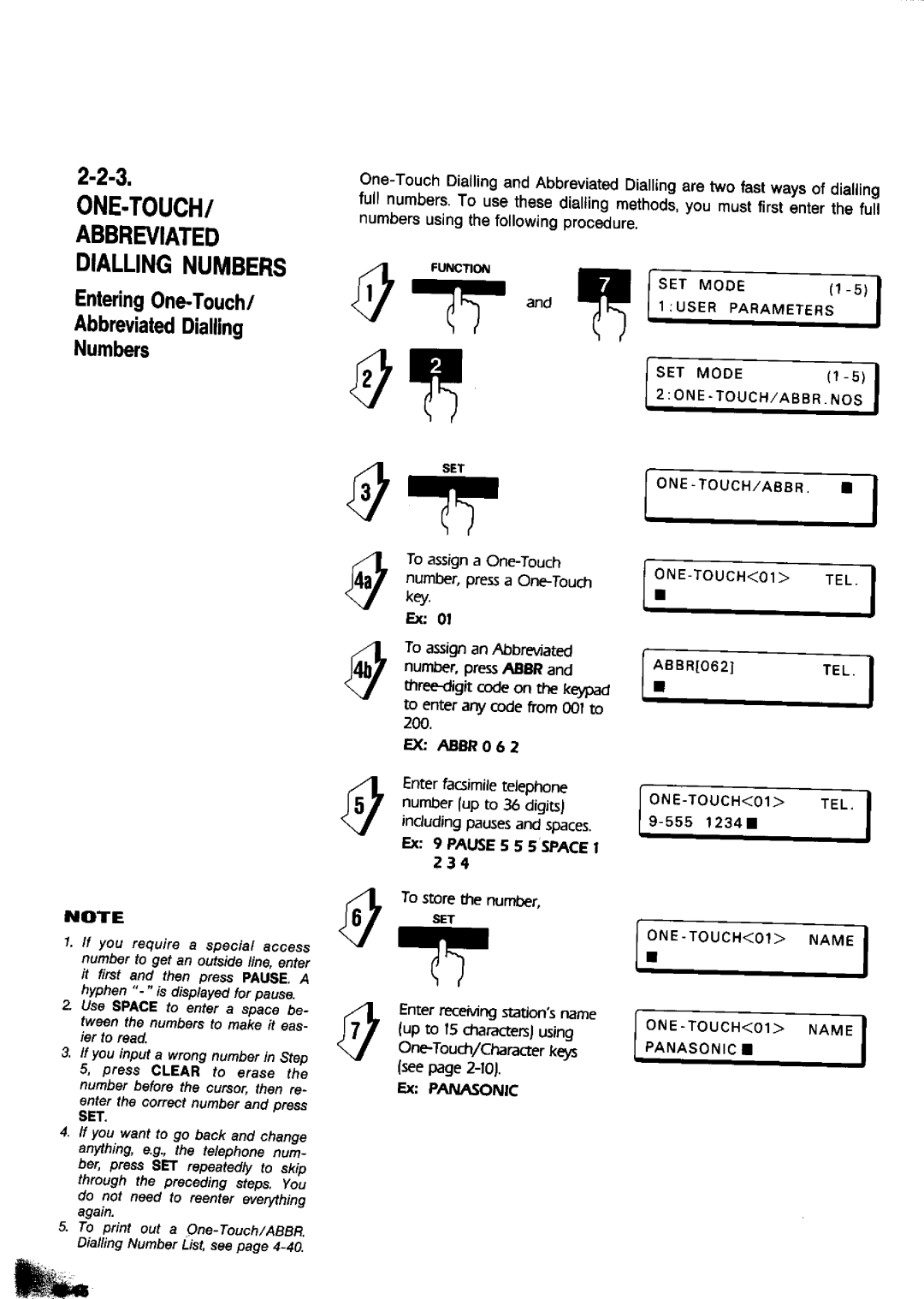 Panasonic UF-650 manual 