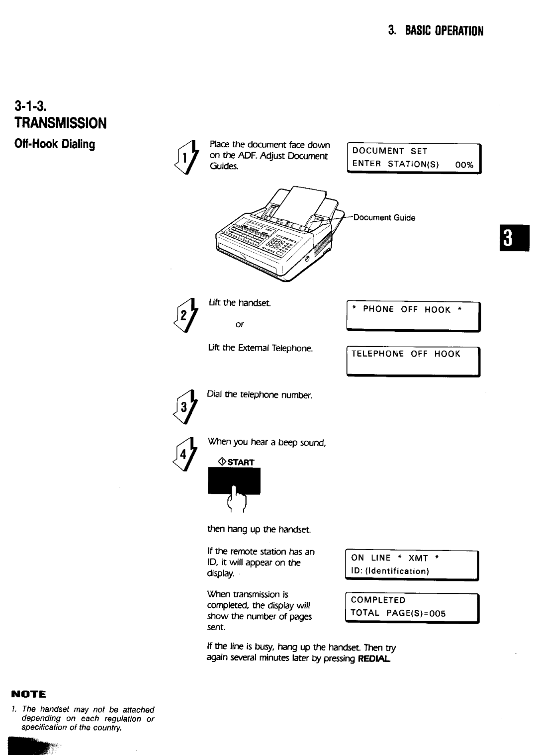 Panasonic UF-650 manual 