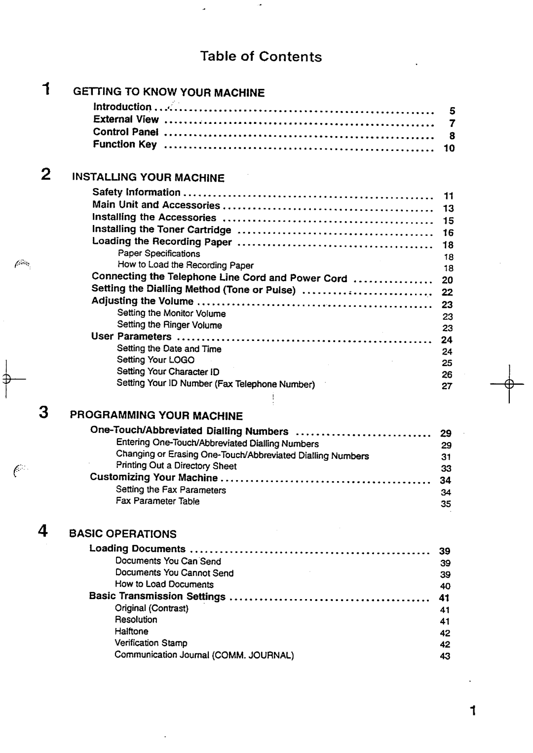 Panasonic UF-744 manual 