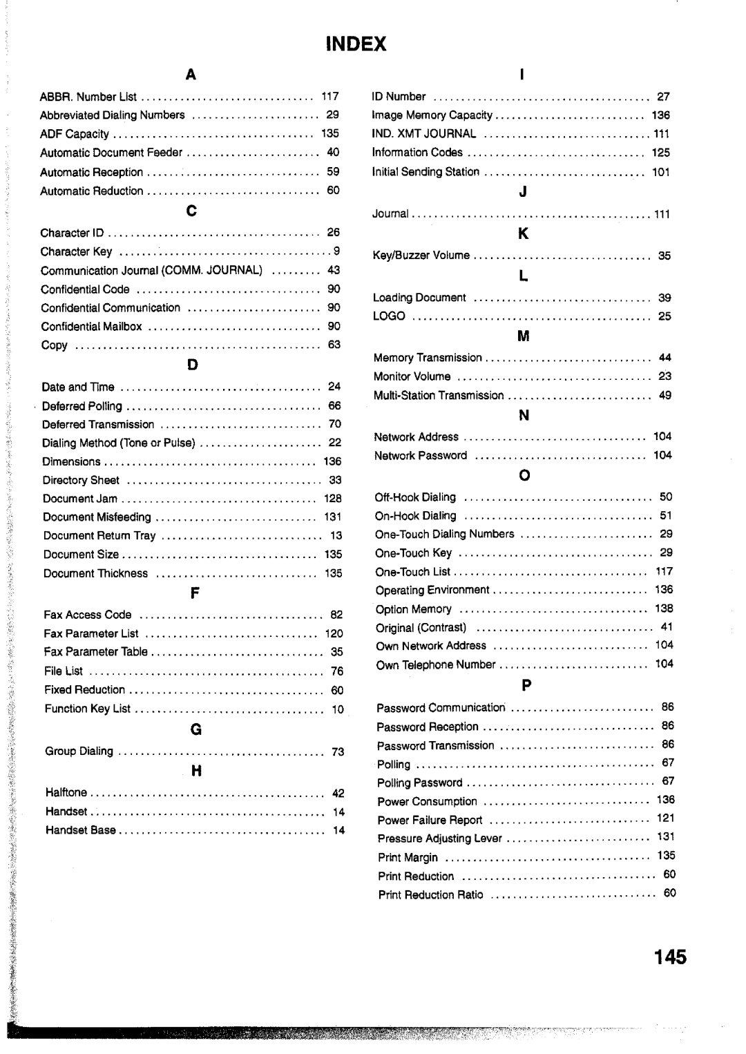 Panasonic UF-755 manual 