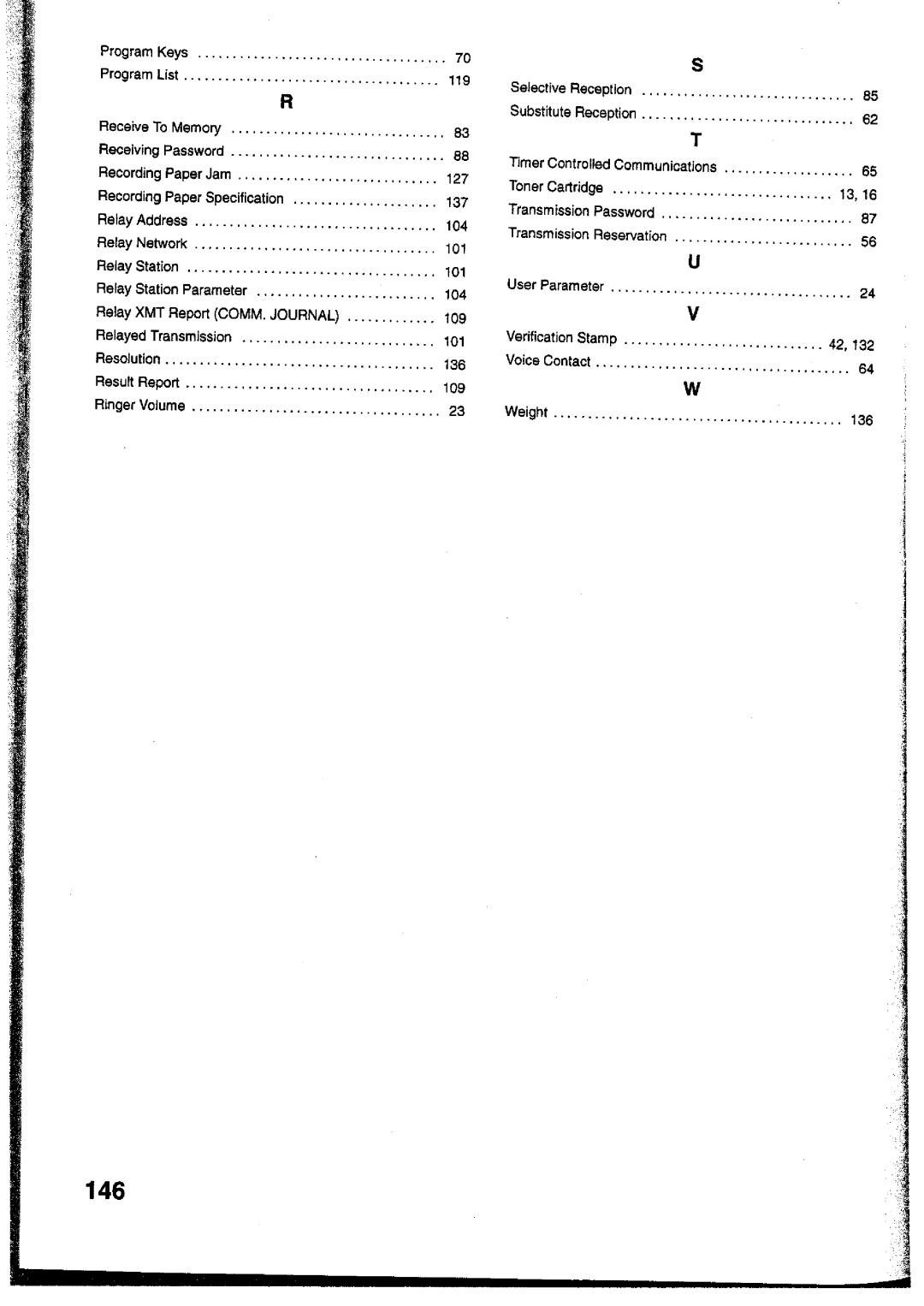 Panasonic UF-755 manual 