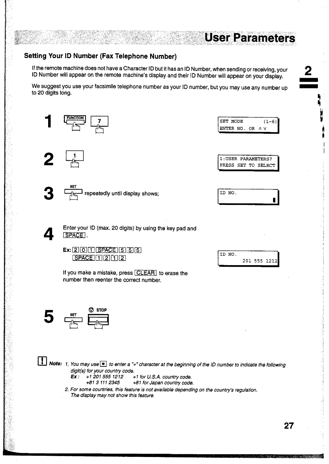 Panasonic UF-755 manual 