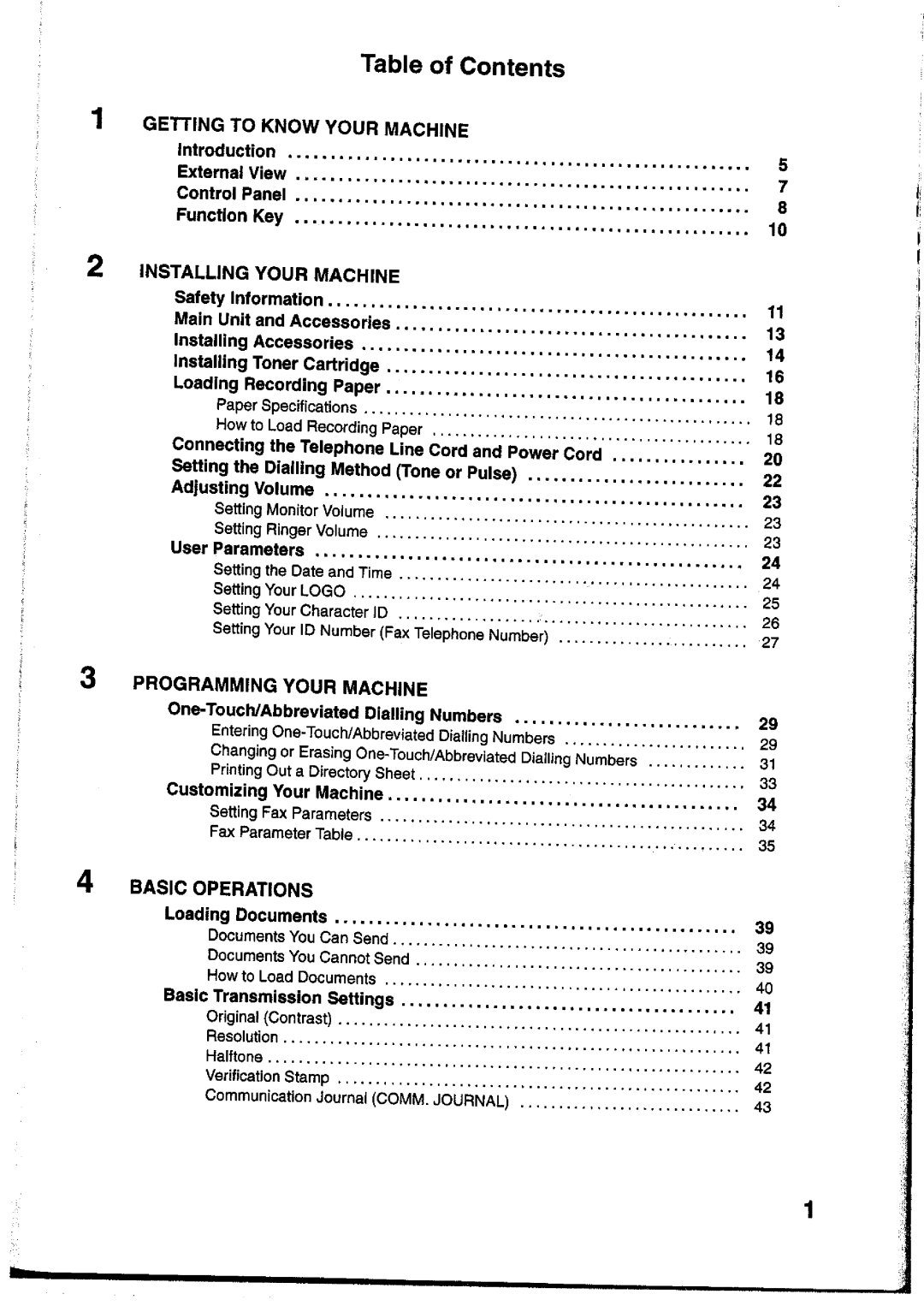 Panasonic UF-755 manual 