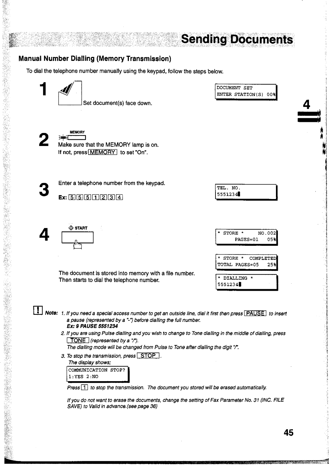 Panasonic UF-755 manual 