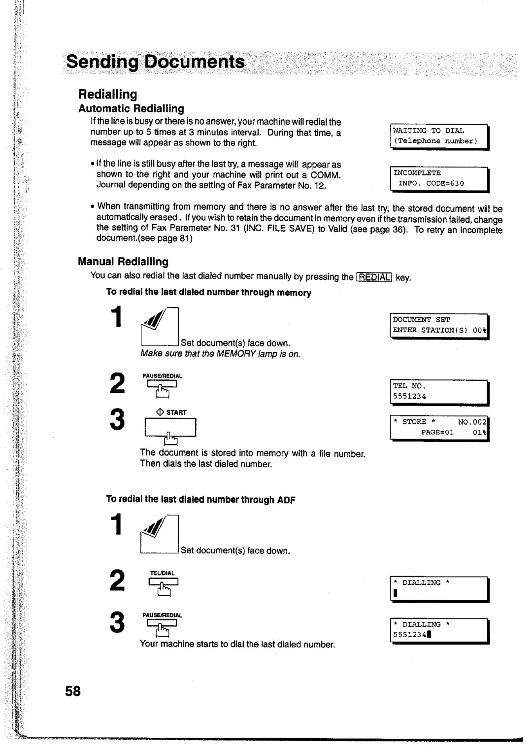 Panasonic UF-755 manual 