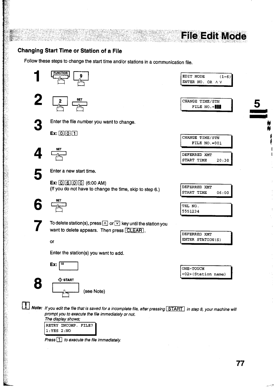 Panasonic UF-755 manual 