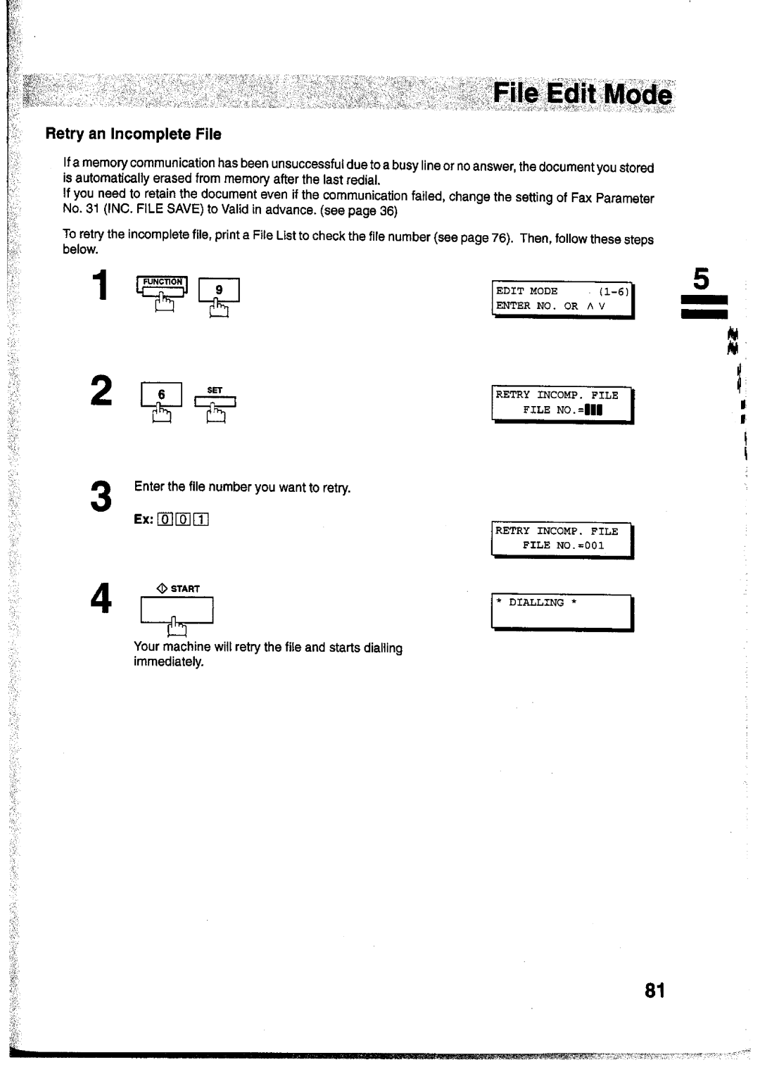 Panasonic UF-755 manual 