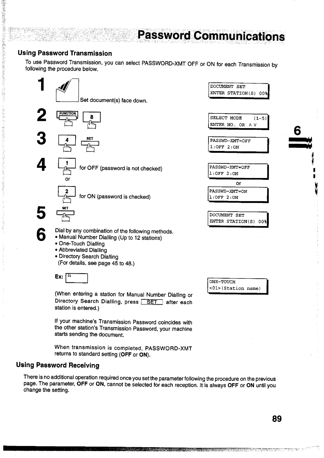 Panasonic UF-755 manual 