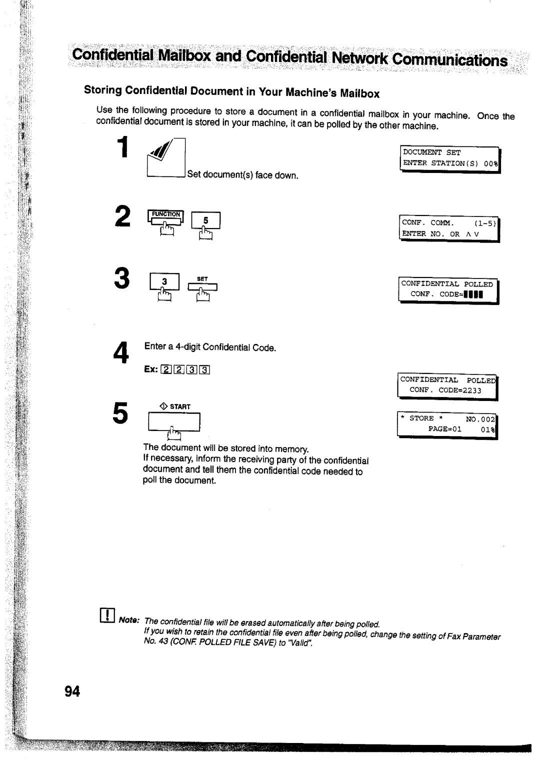 Panasonic UF-755 manual 