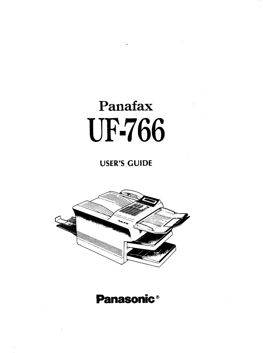 Panasonic UF-766 manual 