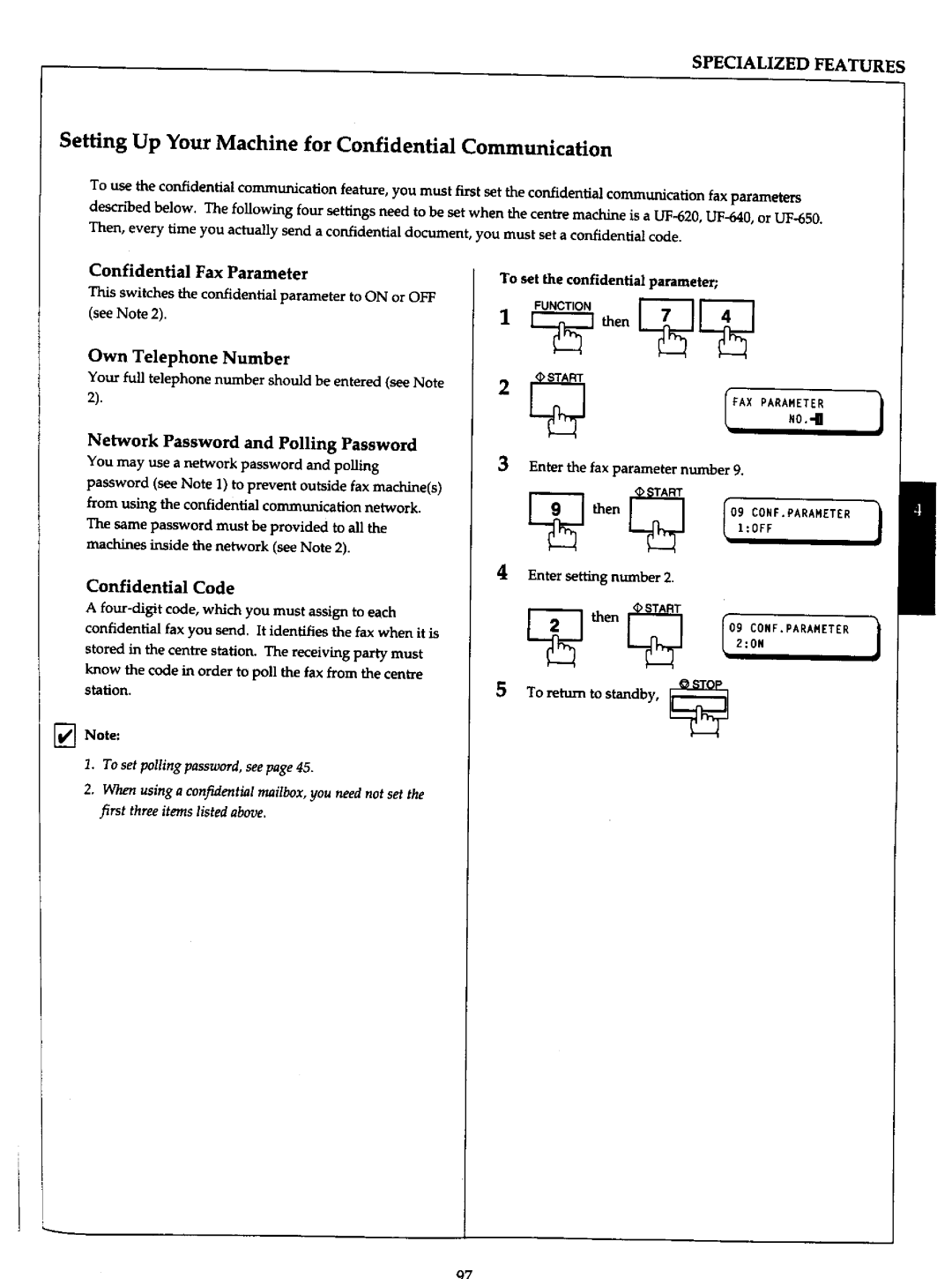 Panasonic UF-766 manual 