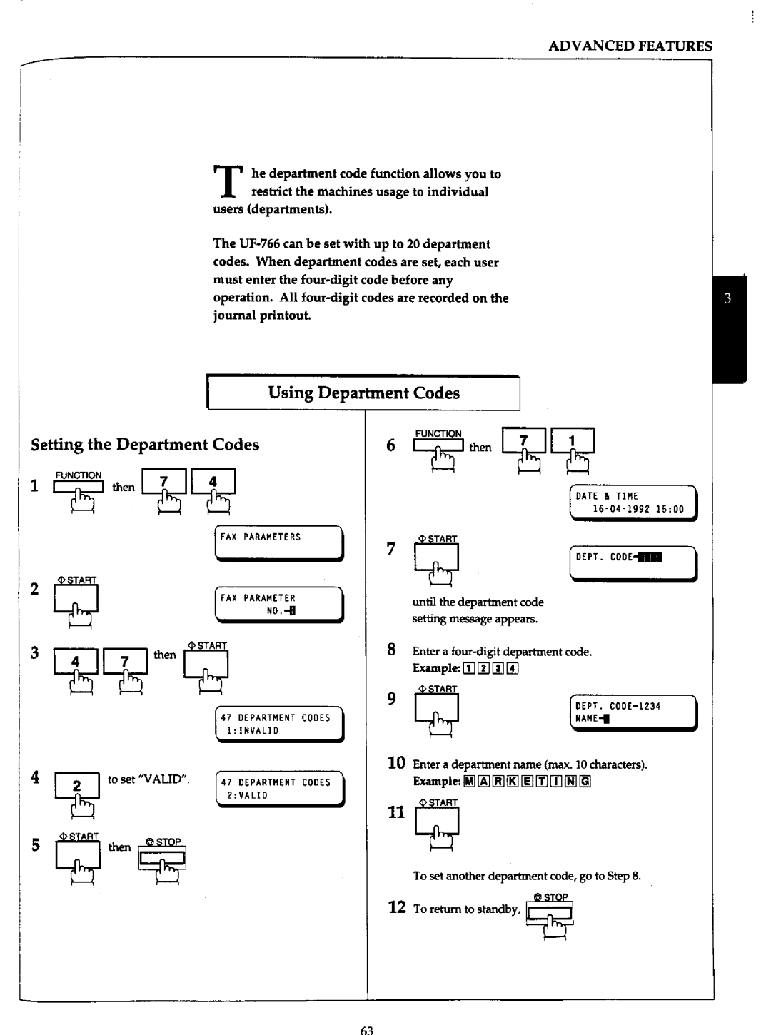 Panasonic UF-766 manual 