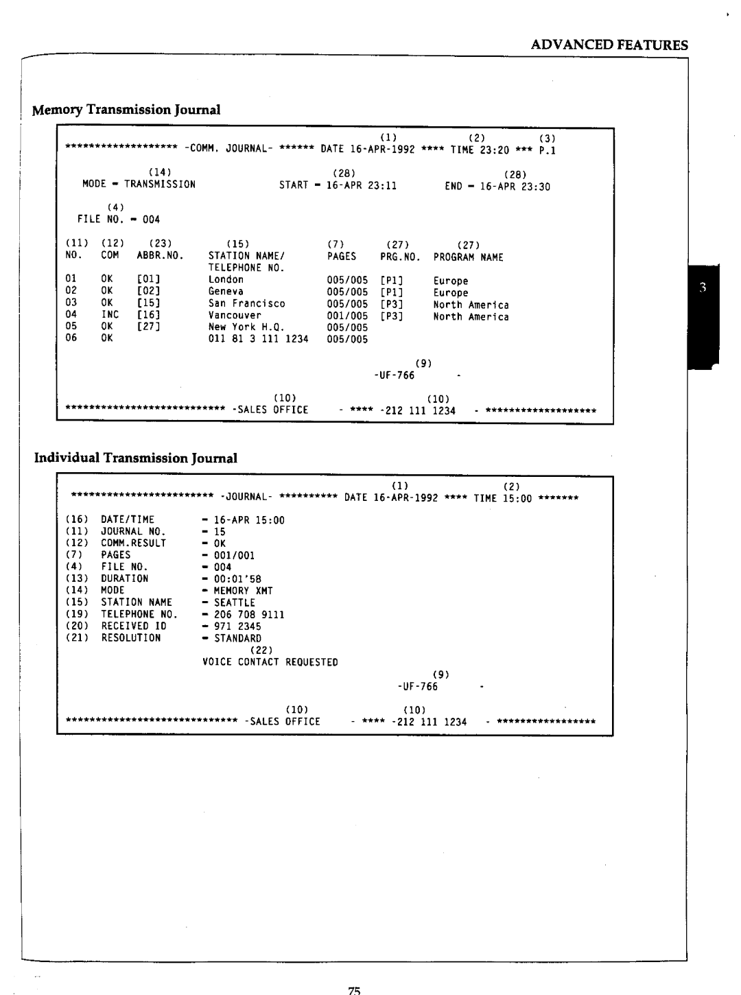 Panasonic UF-766 manual 