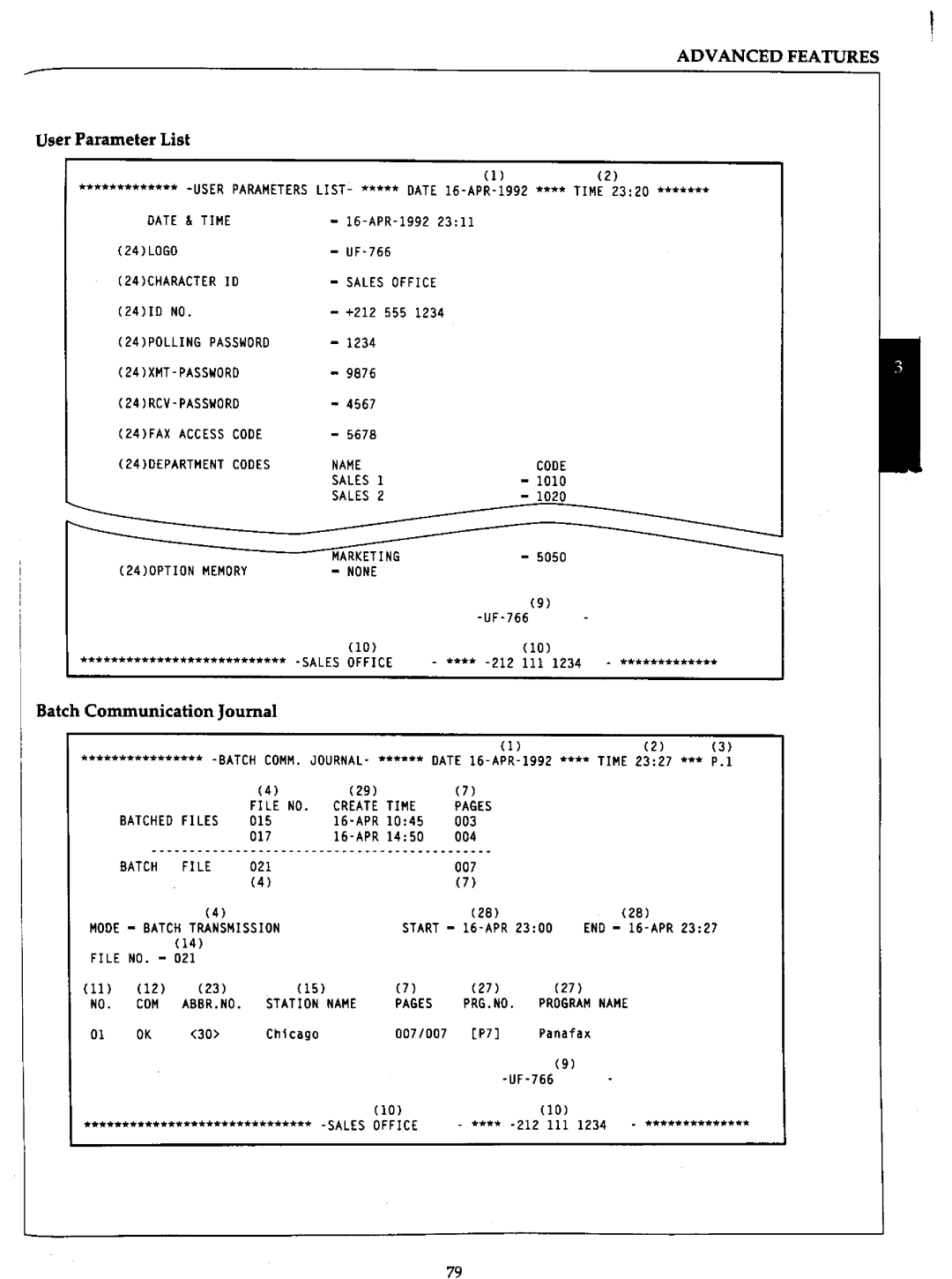 Panasonic UF-766 manual 