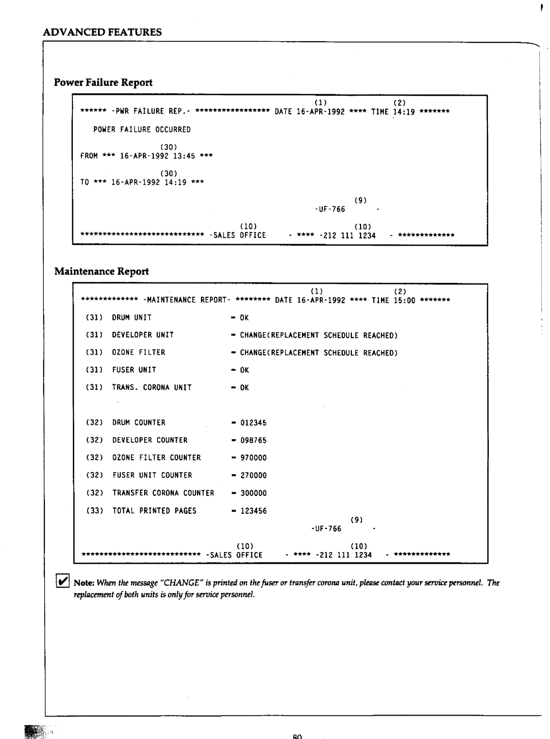 Panasonic UF-766 manual 