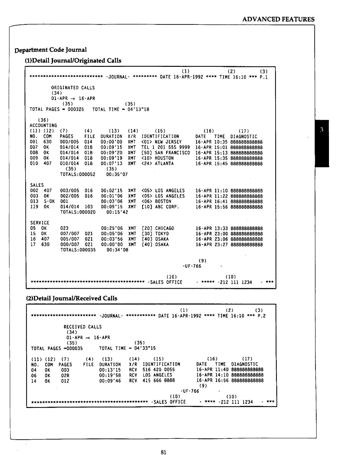 Panasonic UF-766 manual 