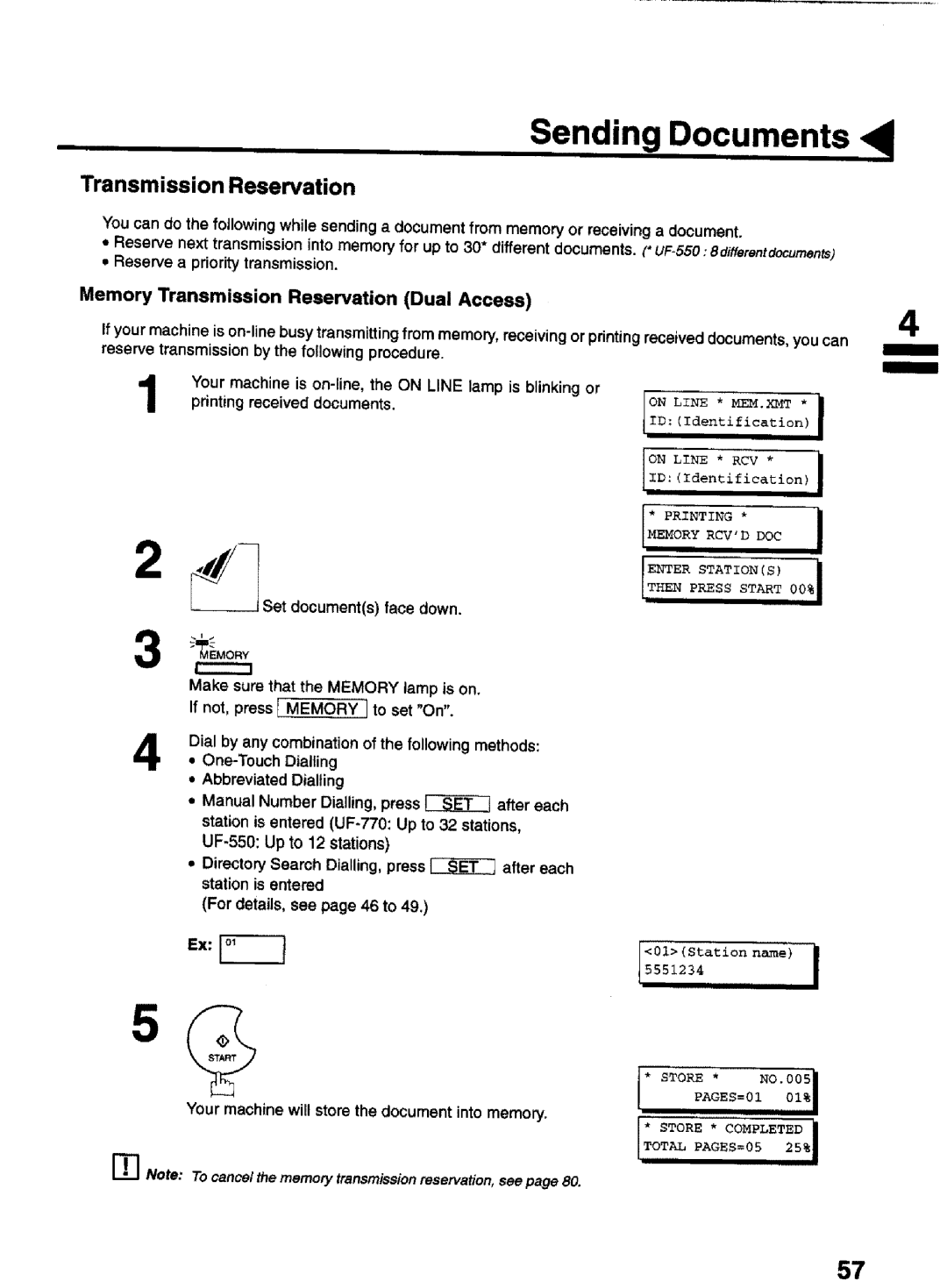 Panasonic UF-770 Memory Transmission Reservation Dual Access, Documents, you can, Printing received documents, Each 