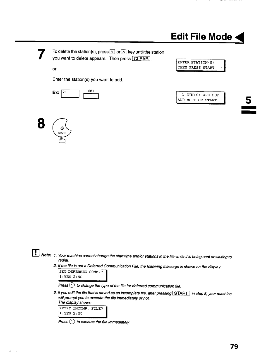 Panasonic UF-770 manual Press to execute the file immediately 