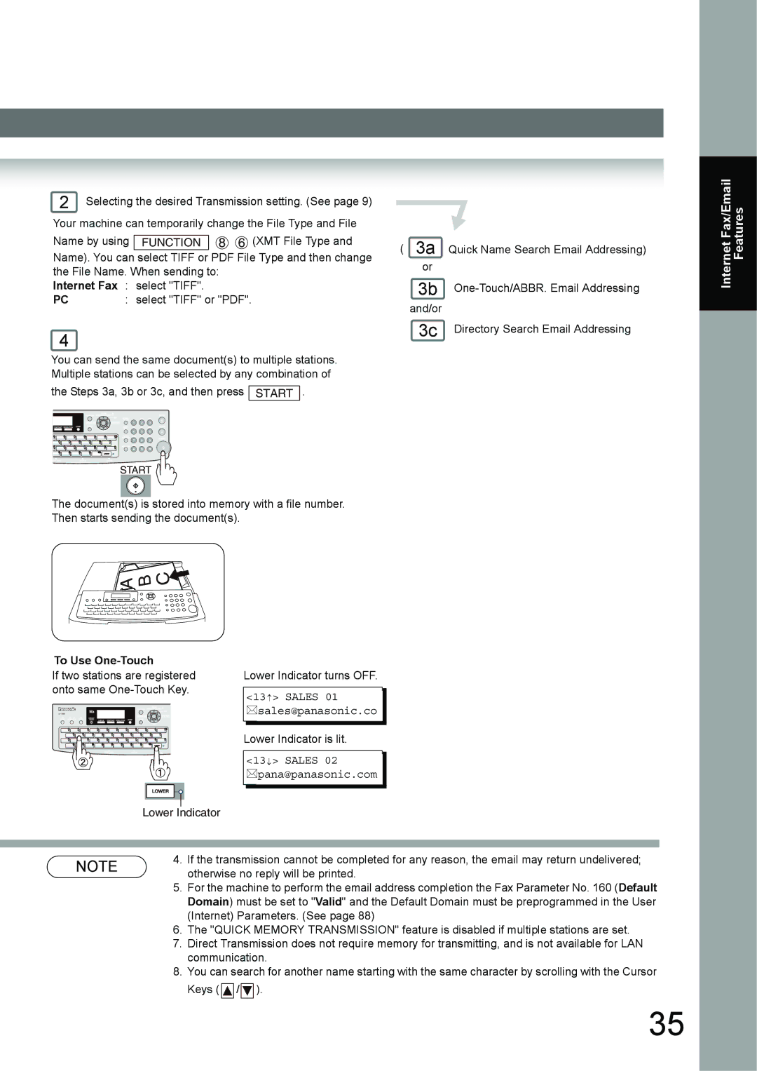 Panasonic UF-6950, UF-7950 appendix To Use One-Touch, Lower Indicator Lower Indicator turns OFF 