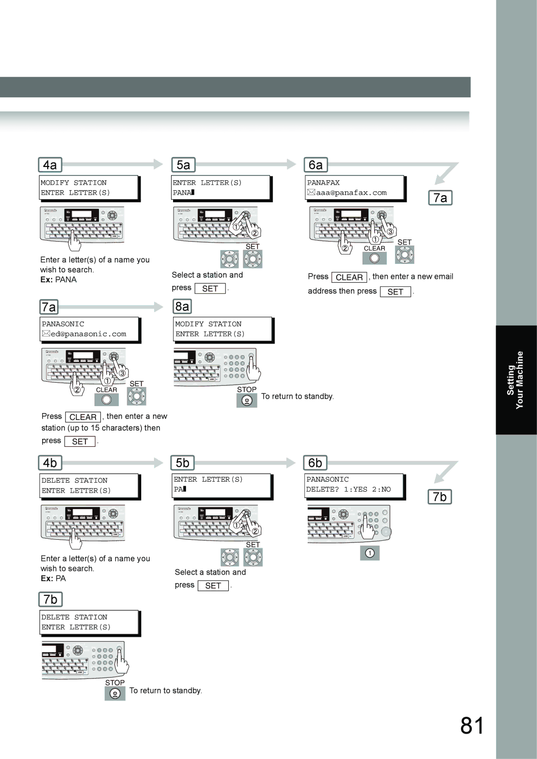 Panasonic UF-6950, UF-7950 appendix Ex Pana, Ex PA 