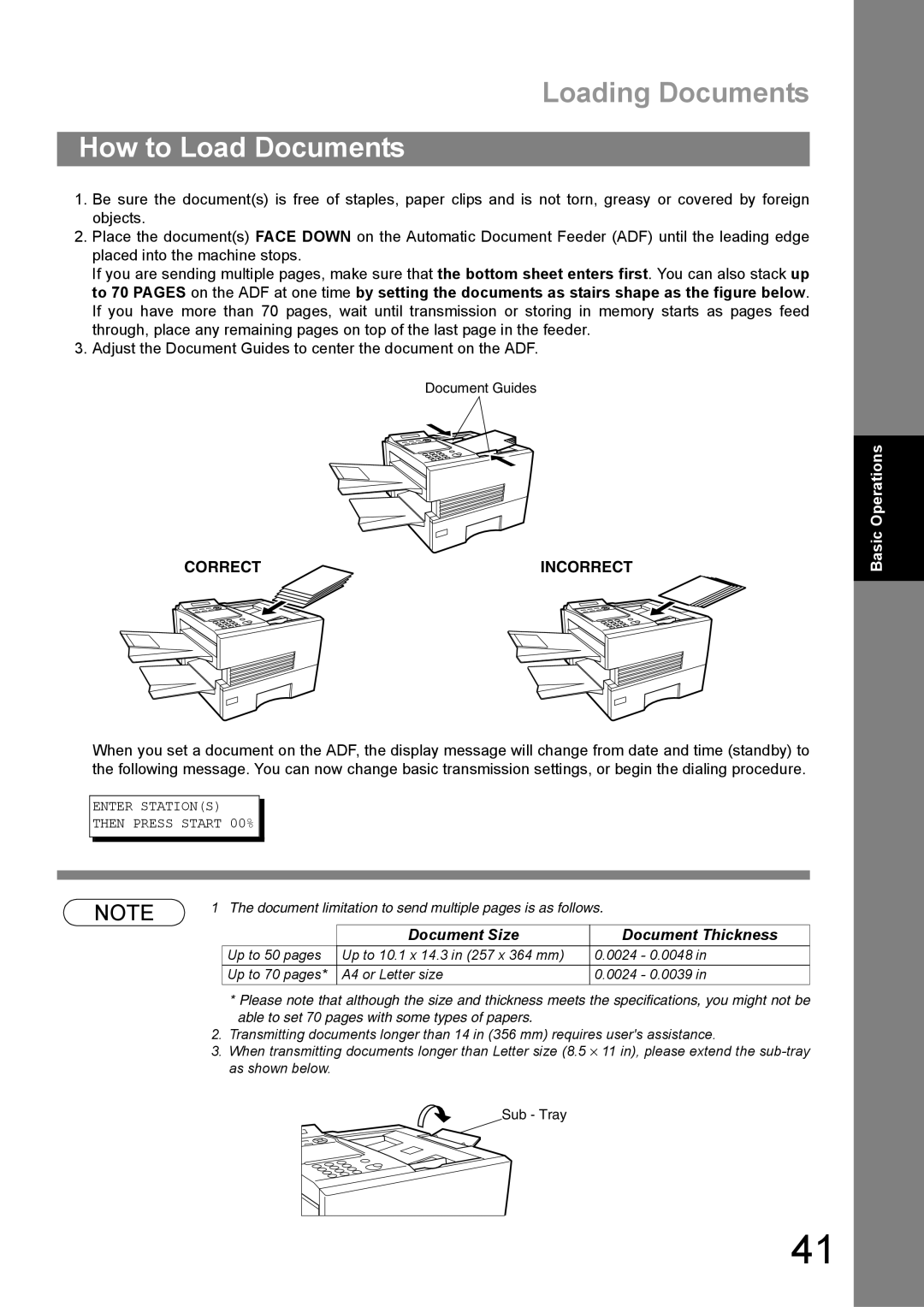 Panasonic UF-890/990 appendix Loading Documents, How to Load Documents 