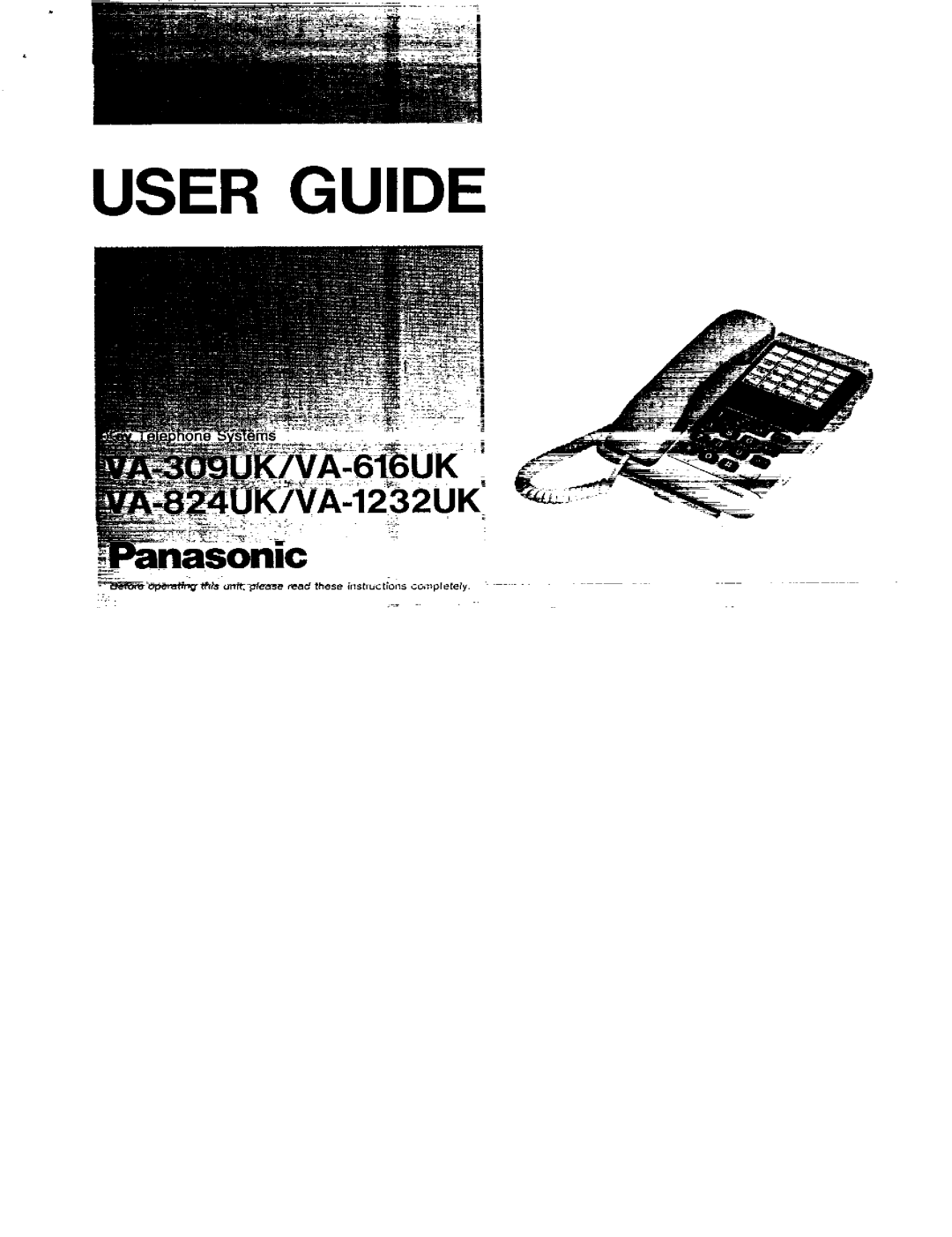 Panasonic VA-309UK manual 