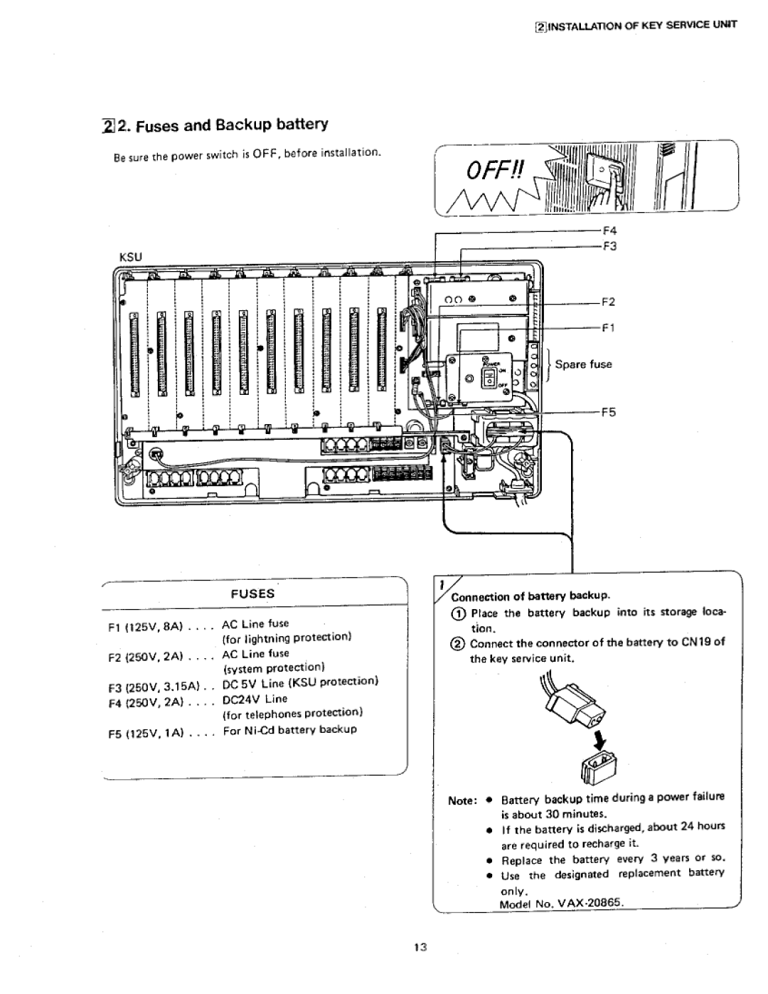 Panasonic VA-412 manual 