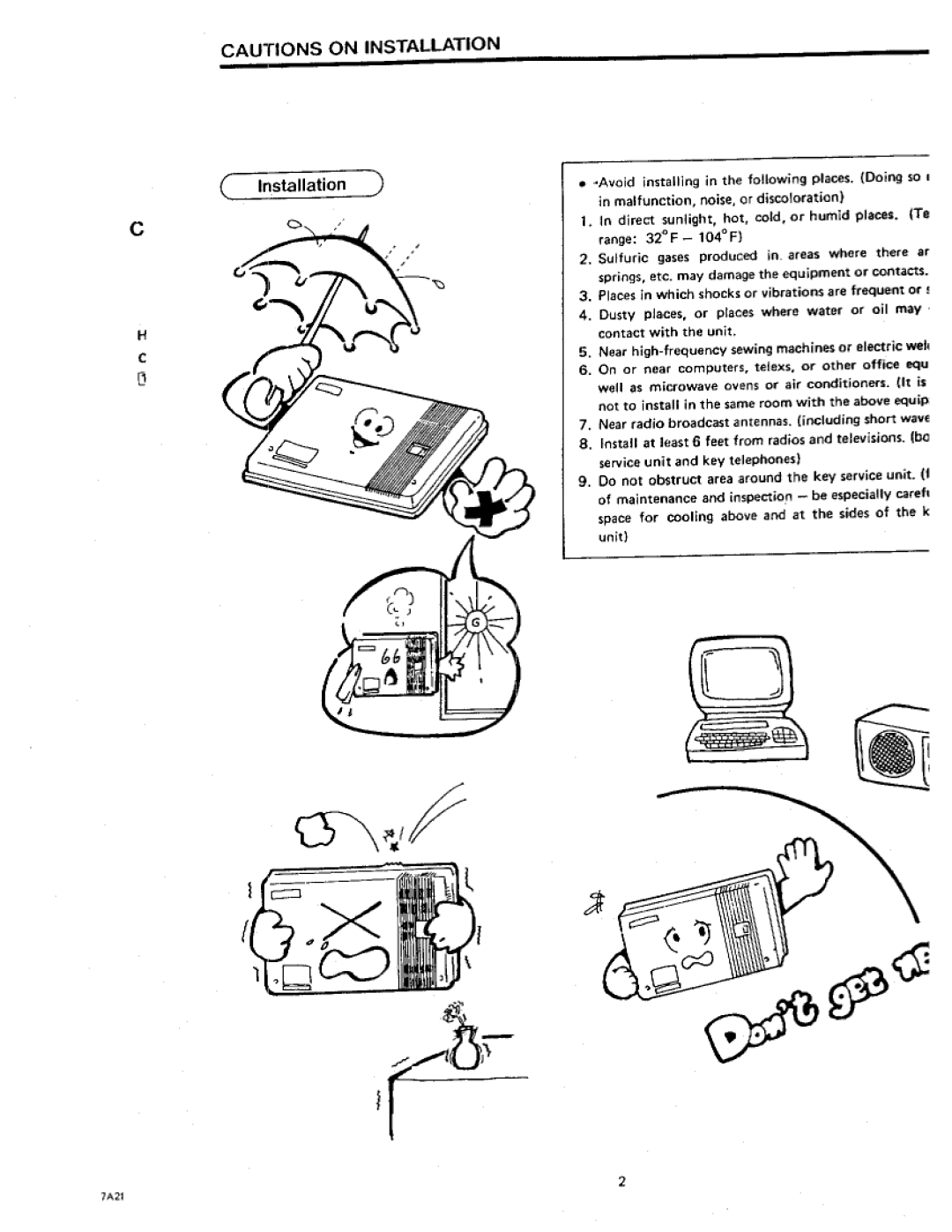 Panasonic VA-412 manual 