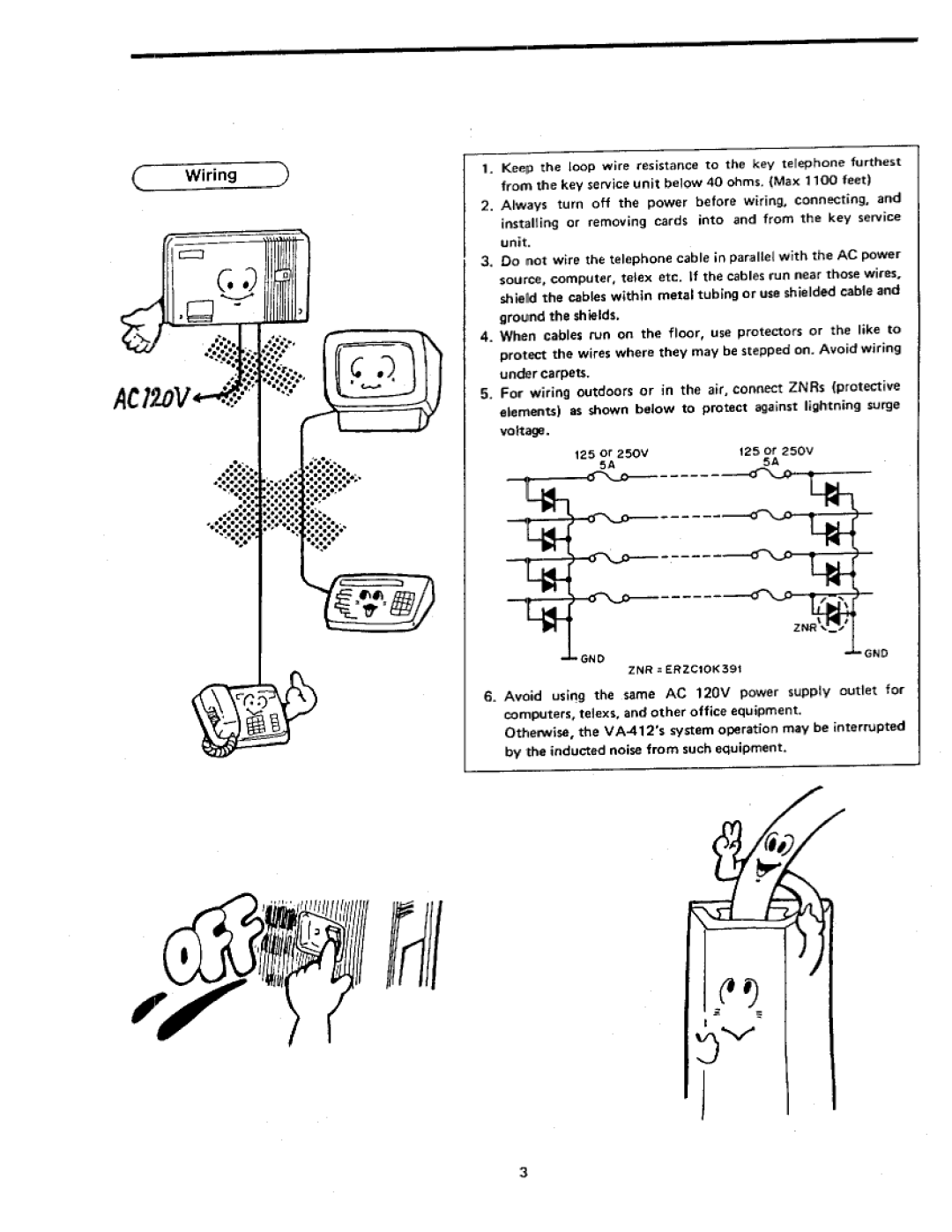 Panasonic VA-412 manual 