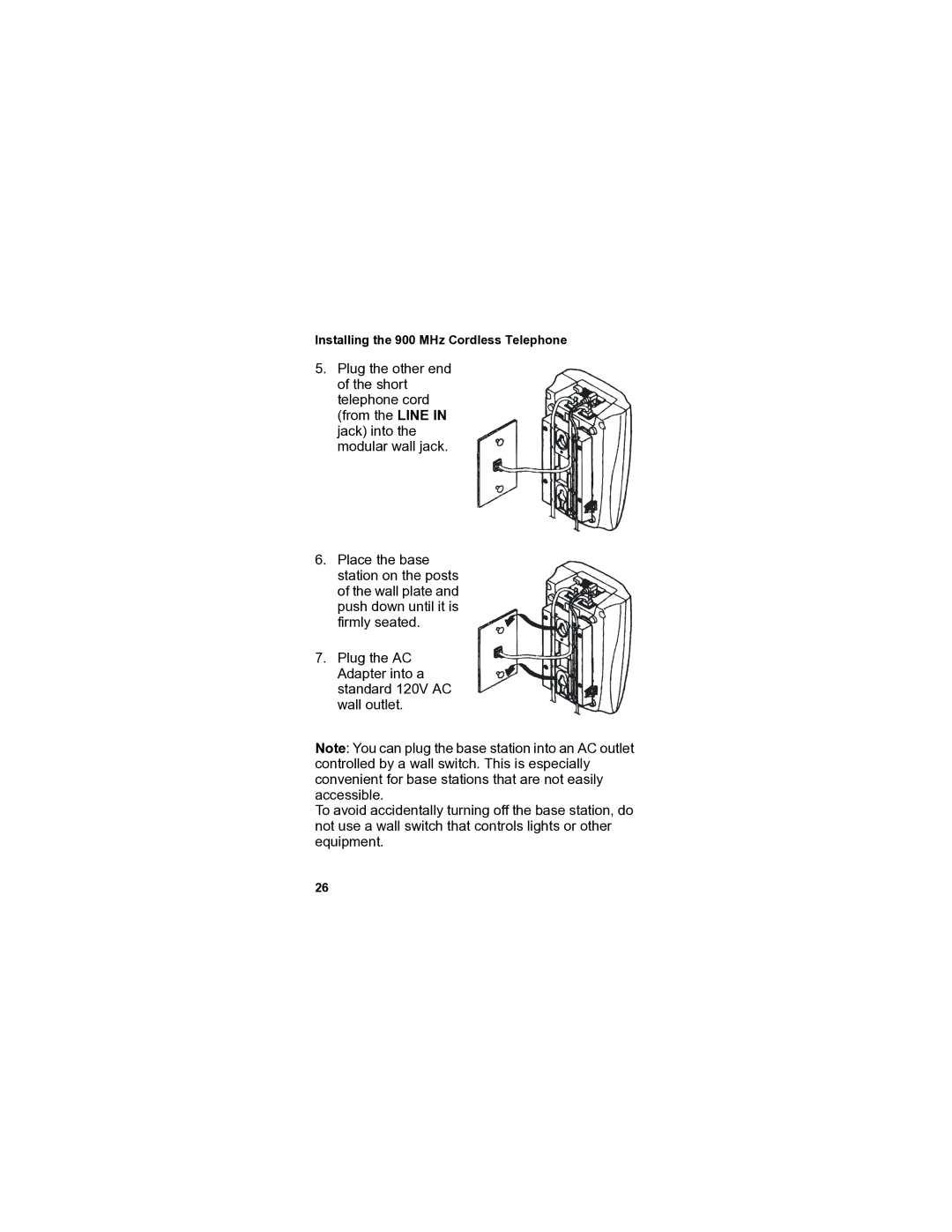 Panasonic VB-44240A manual Installing the 900 MHz Cordless Telephone 